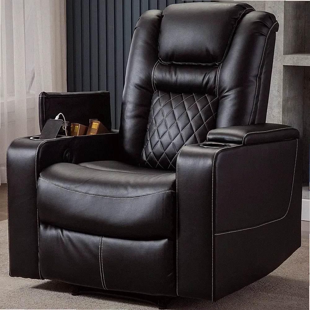CANMOV Electric Power Recliner Chair with USB Ports and Cup Holders, Breathable