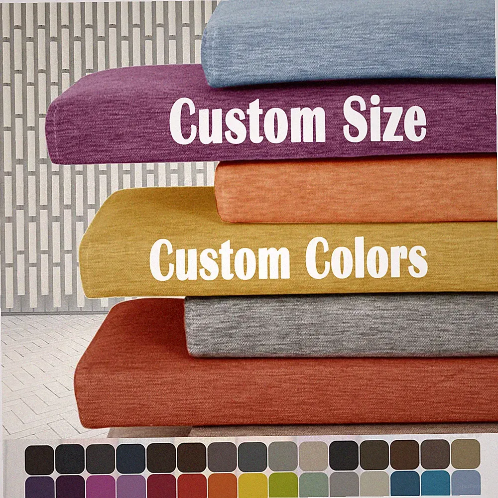 Custom Size Colors 2 inch Thick Bench Cushion Pads Window Seat Indoor