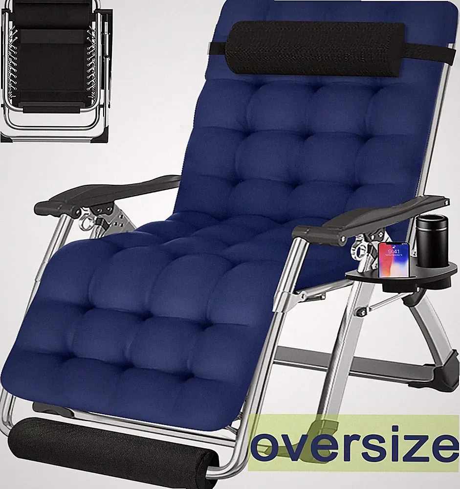 NAIZEA Oversized Zero Gravity Chair,29In XL Premium Lawn Folding Lounge Chairs