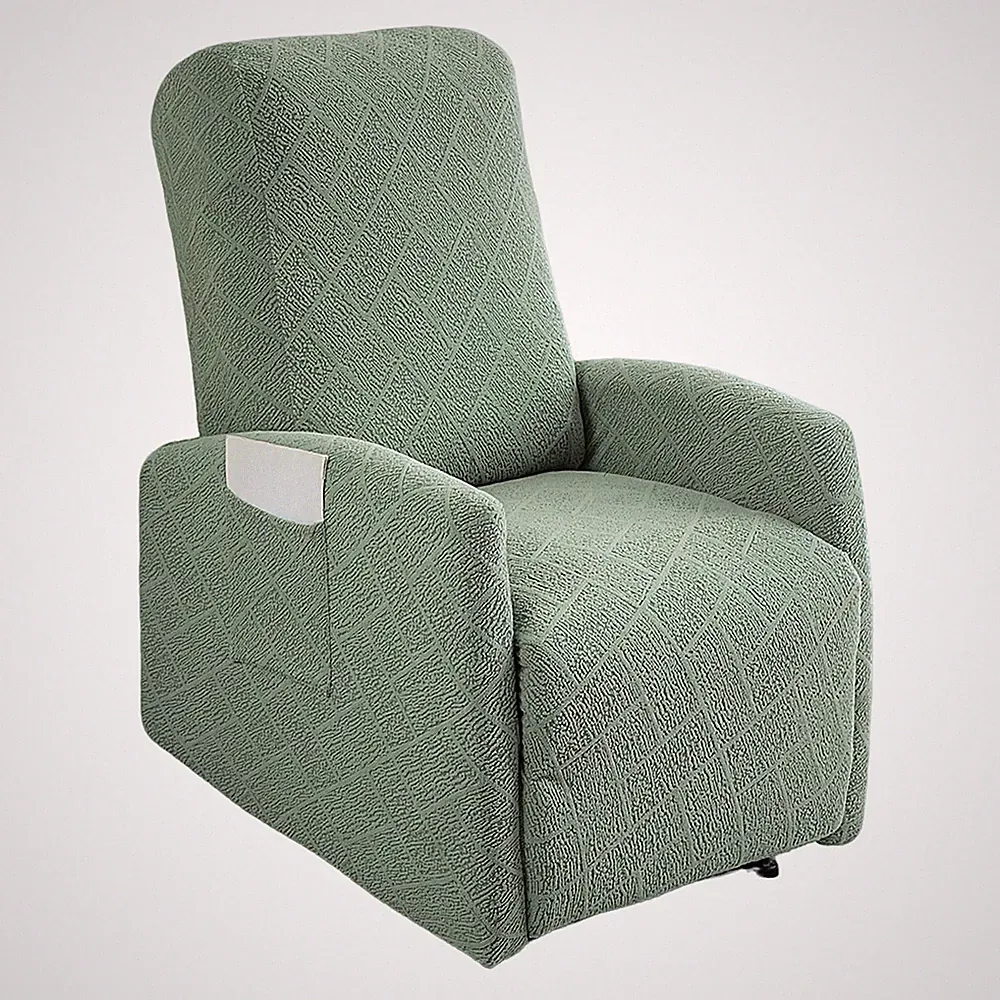 Recliner Chair Covers 4 Pieces Jacquard Small Recliner Sofa Slipcover Stretch...