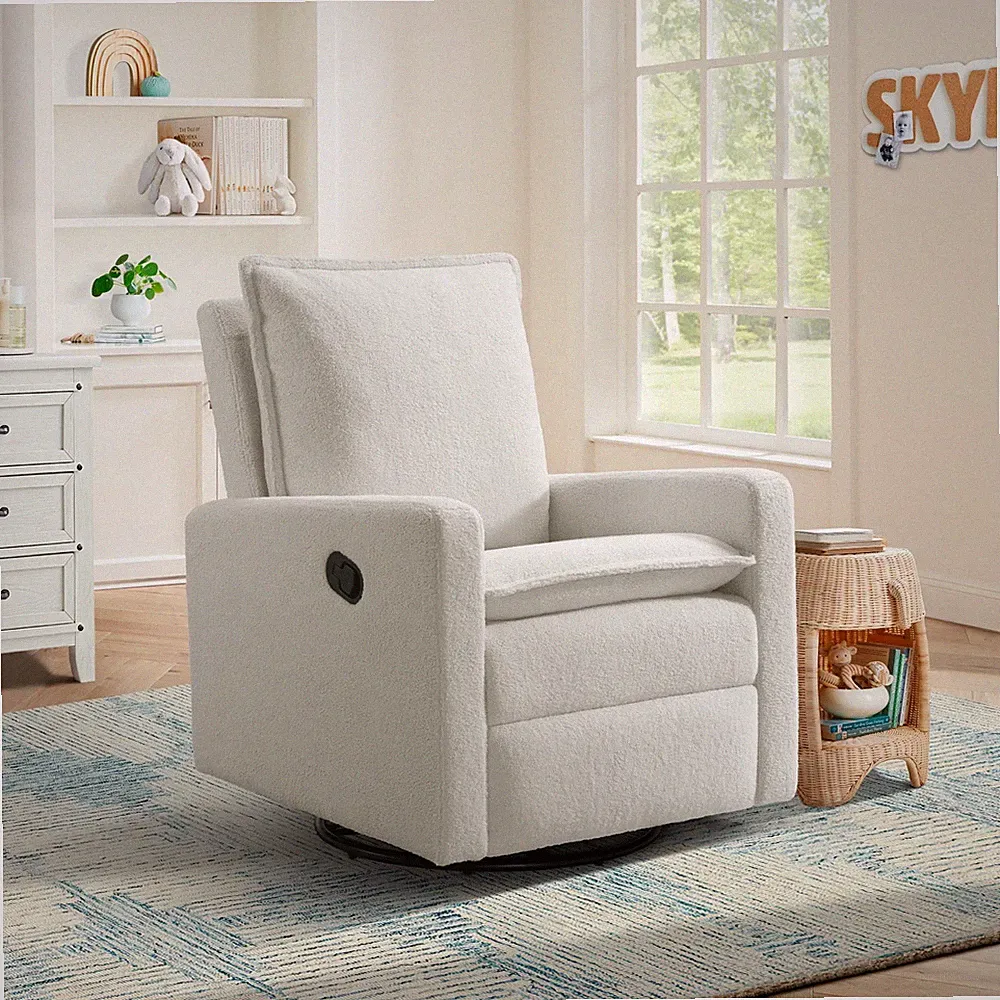 Soho Baby Coventry Upholstered Glider Recliner Rocking Chair 360° Swivel