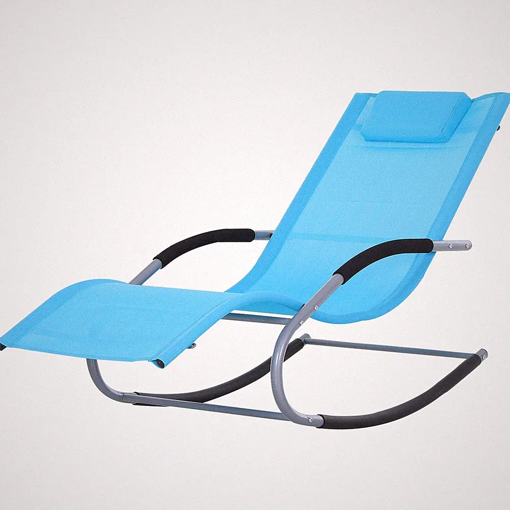 Zero Gravity Rocking Chair Outdoor Chaise Lounge Patio Deck Pool Recliner Rocker